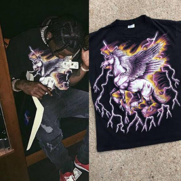 Travis Scott Arrival American Thunder T-shirt L