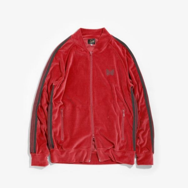 Titip Jepang - NEEDLES RIB COLLAR TRACK JACKET - C/PE VELOUR: PINK