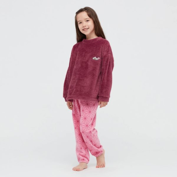 Titip-Jepang-Pajamas-KIDS-Anime-Kimetsu-no-Yaiba-2021-Fall-Winter-Fleece-Set-Sadako-Long-Sleeve