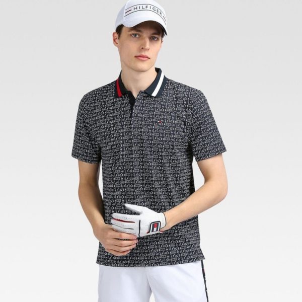 Titip-Jepang-TOMMY-HILFIGER-GOLF-Logo-print-polo-shirt-black